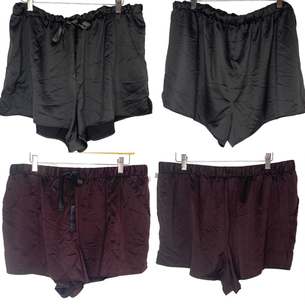 2 pair Sexy Plus Cacique Sleep Shorts Size 18/20 Gray Pair and Chocolate Brown